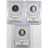 Image 1 : 3-PCGS GRADED PR-69 DCAM QUARTERS: (2) 2007-S SILVER IDAHO & (1) 2001-S KENTUCKY