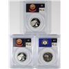 Image 2 : 3-PCGS GRADED PR-69 DCAM QUARTERS: (2) 2007-S SILVER IDAHO & (1) 2001-S KENTUCKY