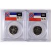 Image 2 : ( 2 ) 2002-S MISSISSIPPI STATE QUARTERS, PCGS PR-70 DCAM