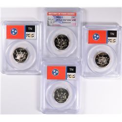 ( 4 ) PCGS GRADED PR-70 DCAM 2002-S TENNESSEE STATE QUARTERS