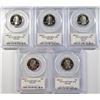Image 2 : ( 5 ) PCGS GRADED PR-70 DCAM FLORIDA STATE QUARTERS: 4-CLAD & 1-SILVER!