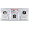 Image 1 : ( 3 ) PCGS GRADED PR-70 DCAM 2002-S INDIANA STATE QUARTERS