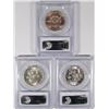 Image 2 : 1954-D , 1955 & 1956 FRANKLIN HALF DOLLARS, PCGS MS-63 FBL