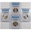Image 1 : 1955, 58, 58-D & 59 FRANKLIN HALF DOLLARS, PCGS MS-64