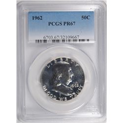 1962 FRANKLIN HALF DOLLAR, PCGS PROOF-67