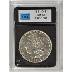 1881-O MORGAN SILVER DOLLAR, CCGS CHOICE BU