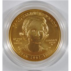 NEW! RARE! JACKIE KENNEDY SPOUSE UNCIRCULATED .999 GOLD COIN, ORIG BOX & COA