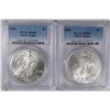 Image 1 : 2002 & 2003 AMERICAN SILVER EAGLES, PCGS MS-69