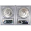 Image 2 : 2004 & 2005 AMERICAN SILVER EAGLES, PCGS MS-69