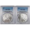 Image 1 : 2006 AND 2007 AMERICAN SILVER EAGLES, PCGS MS-69