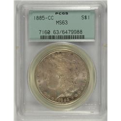 1885-CC MORGAN DOLLAR PCGS MS-63 (OGH)
