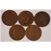 Image 1 : (5) 1875 INDIAN HEAD CENTS