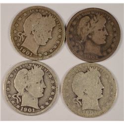 (4) 1901 BARBER QUARTERS