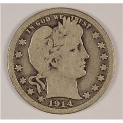 1914-S BARBER QUARTER G/VG