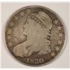 Image 1 : 1830 BUST HALF DOLLAR GOOD, DAMAGE TO REVERSE
