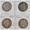 Image 1 : (4) 1895-O BARBER HALF DOLLARS