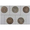 Image 2 : (5) 1902-S BARBER HALF DOLLARS