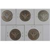 Image 2 : (5) 1904-S BARBER HALF DOLLARS