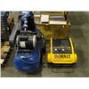 Image 1 : MADE IN USA BLUE AIR COMPRESSOR WITH BRAD NAILER AND DEWAULT AIR COMPRESOR