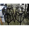 Image 1 : SET OF 4 BLACK METAL BAR STOOLS