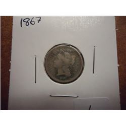 1867 THREE CENT PIECE (NICKEL)