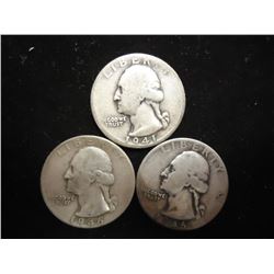 1936,46 & 1946 WASHINGTON SILVER QUARTERS