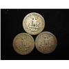 Image 2 : 1936,46 & 1946 WASHINGTON SILVER QUARTERS