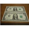 Image 1 : 2-2003-A $1 FRN'S LOW CONSECUTIVE SERIAL 'S UNC SERIAL NUMBERS ARE:G00003731H-G00003732H
