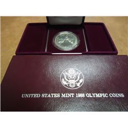 1988-S US OLYMPIC PROOF SILVER DOLLAR ORIGINAL US MINT PACKAGING