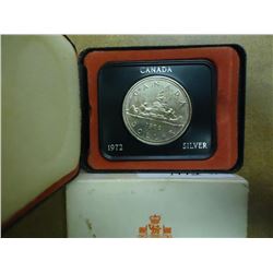 1972 CANADA SILVER DOLLAR UNC .3750 OZ. ASW ORIGINAL ROYAL CANADIAN MINT PACKAGING