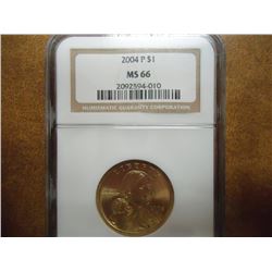 2004-P SACAGAWEA DOLLAR NGC MS66