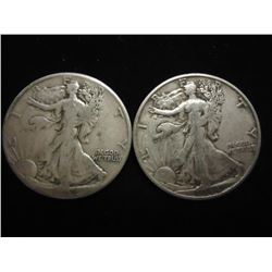 1942 & 1944-S WALKING LIBERTY HALF DOLLARS