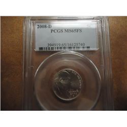2008-D JEFFERSON NICKEL PCGS MS65FS