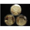 Image 2 : 3-2009 BARACK OBAMA INAUGURATION TOKENS (PF) ALL THREE ARE GOLD IN COLOR