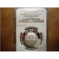 2013 CANADA SILVER $25 NGC PF69 ULTRA CAMEO GRANDMOTHER MOON MASK