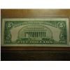 Image 2 : 1963 $5 US NOTE WITH NEAT SERIAL # A44848448 RED SEAL