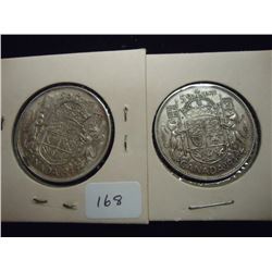 1945 & 1946 CANADA SILVER 50 CENTS