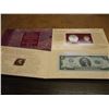 Image 1 : 1993 THOMAS JEFFERSON COINAGE & CURRENCY SET INCLUDES SILVER DOLLAR, JEFFERSON NICKEL AND $2 NOTE, O