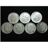 Image 1 : 7 ASSORTED SILVER ROOSEVELT DIMES