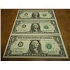 Image 1 : 3-2001 $1 FRN'S CONSECUTIVE SERIAL #'S CRISP UNC F05749301 STAR-F05749303 STAR