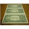 Image 2 : 3-2001 $1 FRN'S CONSECUTIVE SERIAL #'S CRISP UNC F05749301 STAR-F05749303 STAR