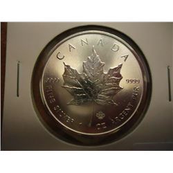 2014 CANADA $5 SILVER MAPLE LEAF WITH MAPLE LEAF PRIVY UNC