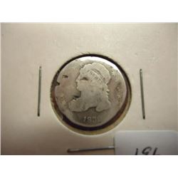 1836 CAPPED BUST DIME ROUGH SHAPE