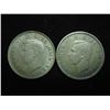 Image 2 : 1941 & 1943 GREAT BRITAIN SILVER 2 SHILLINGS