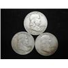 Image 1 : 1952-D, 60-D & 1961-D FRANKLIN HALF DOLLARS