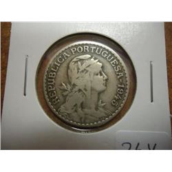 1945 PORTUGAL SILVER 1 ESCUDO