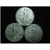 Image 1 : 1940,43 & 1944-D WALKING LIBERTY HALF DOLLARS