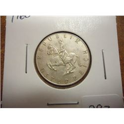 1960 AUSTRIA SILVER 5 SHILLING