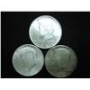 Image 1 : 3-1964 90% SILVER KENNEDY HALF DOLLARS