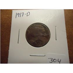1917-D BUFFALO NICKEL DARK EXTRA FINE 2015 REDBOOK RETAIL IS $150.00